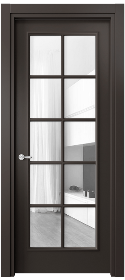Межкомнатная дверь Paris 8102 Матовый антрацит Прозрачное стекло Цена 72399 ₽| Volhovec