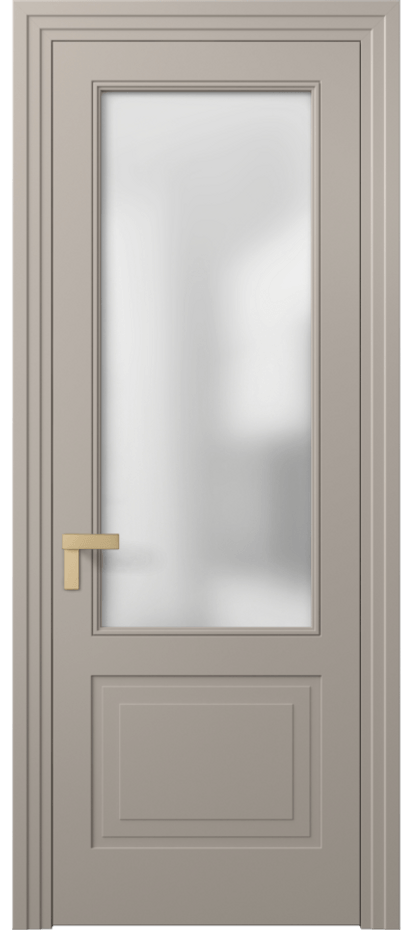 Межкомнатная дверь Rocca 8352 Матовый бисквитный Сатинированное стекло Цена 71319 ₽ | Volhovec