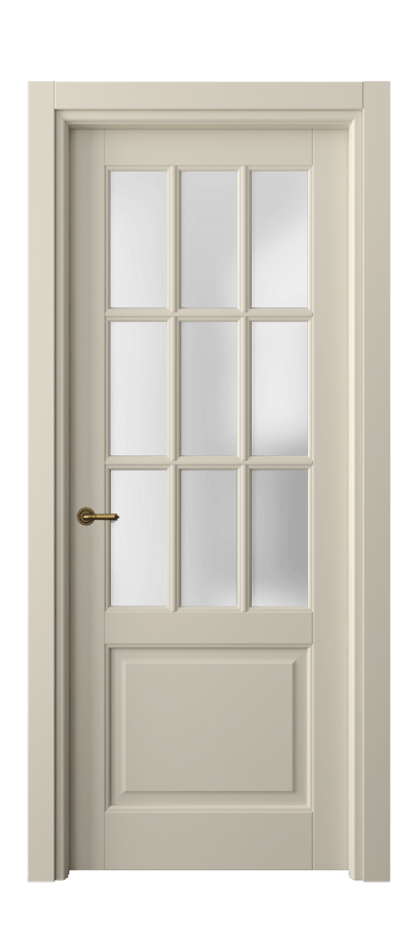 Межкомнатная дверь Тоскана Грильято 6312 Матовый бежево-серый Сатинированное стекло Цена 111899 ₽ | Volhovec