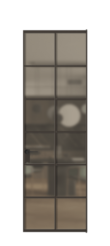 Алюминиевая дверь АЛПЛ040.05 Алюминий антрацит Сатинированное бронзовое стекло, триплекс. Без короба ААН Цена 123295 Стоимость комплекта двери включает: 1. Полотно (600/650/700/750/800/850/900/950*2000-2400 мм).
2. Короб
3. Комплект фурнитуры (2 торцевые петли и магнитный замок с ответной планкой). Фабрика дверей Волховец 8 (800) 551 43 19 Алюминиевая дверь АЛПЛ040.05 Алюминий антрацит Сатинированное бронзовое стекло, триплекс Цена 123295 | Volhovec