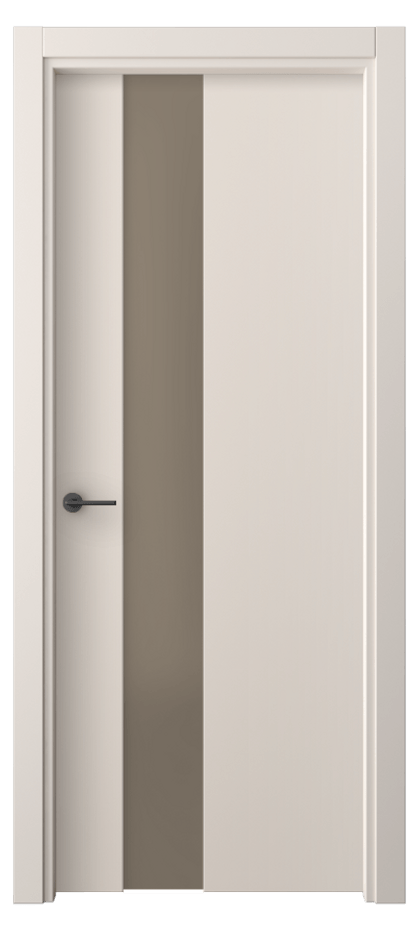 Межкомнатная дверь Freedom 4224 ПЭТ пудровый бежевый Сатинированное бронзовое стекло, триплекс Цена 36099 ₽ | Volhovec