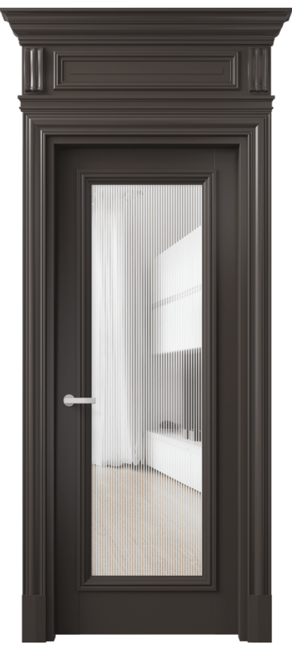 Дверь межкомнатная Antique 7300 Бук антрацит Рифлёное стекло "Дюна", триплекс КЭП + Объёмный фриз + Карниз БАН Цена 159229 ₽ Наличники уже входят в базовый комплект. Фабрика дверей Волховец 8 (800) 551 43 19 Межкомнатная дверь Antique 7300 Бук антрацит Рифлёное стекло "Дюна", триплекс Цена 159229 ₽ | Volhovec