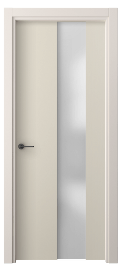 Межкомнатная дверь Freedom 4226 ПЭТ светло-бежевый Сатинированное стекло Цена 38499 ₽ | Volhovec
