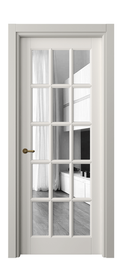 Дверь межкомнатная Тоскана Грильято 6311 Матовый пудровый белый Двустороннее зеркало, триплекс Гладкий наличник МПБЛ Цена 114899 ₽ Наличники уже входят в базовый комплект. Фабрика дверей Волховец 8 (800) 551 43 19 Межкомнатная дверь Тоскана Грильято 6311 Матовый пудровый белый Двустороннее зеркало, триплекс Цена 114899 ₽ | Volhovec