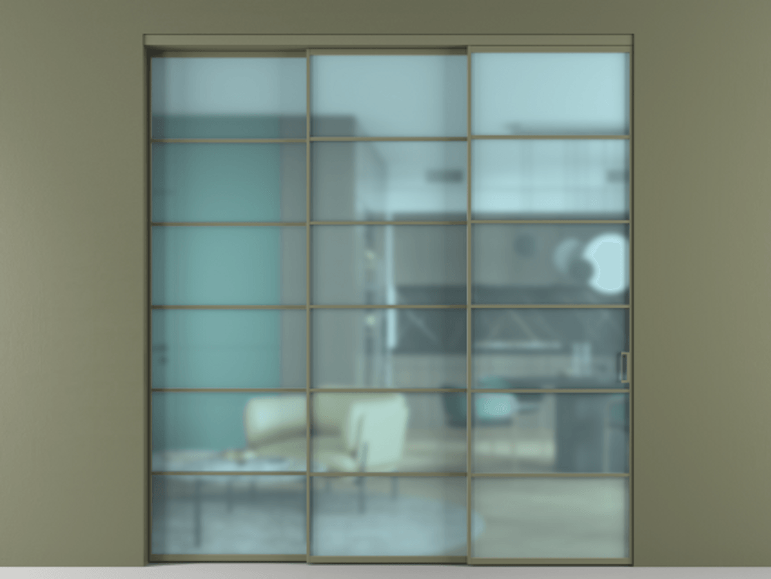 Перегородка Формато внутри проёма 3 створки с синхронным механизмом АЛПР 040.04 Алюминий оливковый тёмный Сатинированное голубое стекло, триплекс. Цена 350825 ₽ 1. Полотно 3 шт. (800/2100 мм)
2. Комплект установки раздвижной системы
3. Базовый комплект фурнитуры
4. Комплект фурнитуры телескопик синхро-2
5.Ручка Рондо. Фабрика дверей Волховец 8 (800) 551 43 19 Перегородка Формато внутри проёма 3 створки с синхронным механизмом АЛПР 040.04 Алюминий оливковый тёмный Сатинированное голубое стекло, триплекс Цена 350825 ₽ | Volhovec