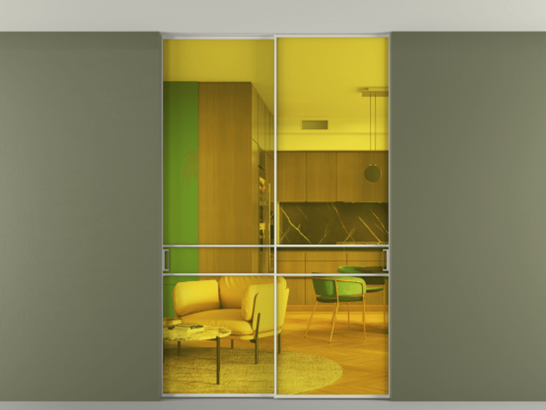 Перегородка Формато внутри проёма скрытое крепление в потолок 2 створки АЛПР 040.02 Алюминий Белый Прозрачное жёлтое стекло, триплекс. Скрытый короб БЕЛ Цена 242275 ₽ 1. Полотно 2 шт. (800/2100 мм)
2. Комплект установки раздвижной системы
3. Базовый комплект фурнитуры
4. Ручка Рондо. Фабрика дверей Волховец 8 (800) 551 43 19 Перегородка Формато внутри проёма скрытое крепление в потолок 2 створки АЛПР 040.02 Алюминий Белый Прозрачное жёлтое стекло, триплекс Цена 242275 ₽ | Volhovec