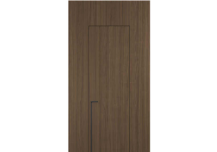 Панели для отделки стен Стеновая панель Фрезерованные Орех умбра матовый рифт. Цвет Орех умбра матовый рифт. Материал Радиальный шпон Naturwood. Коллекция Фрезерованные. Картинка.