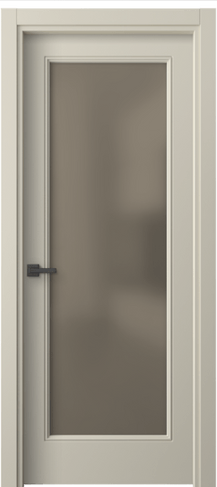 Дверь межкомнатная 8300 МБСР БР САТ. Цвет Матовый бежево-серый. Материал Гладкая эмаль. Коллекция Linea. Картинка.
