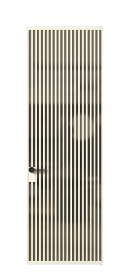 Дверь межкомнатная АЛПЛ040.07 Бронза сатин триплекс АМБ. Цвет Алюминий молочно-белый. Материал Алюминий в эмали. Коллекция Формато. Картинка.