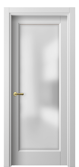 Дверь межкомнатная 1402 МБЛ САТ. Цвет Матовый белоснежный. Материал Гладкая эмаль. Коллекция Galant. Картинка.