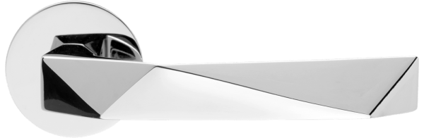 Ручки для дверей Ручка дверная Лакшери. Цвет Полированный хром. Коллекция Лакшери. Картинка.