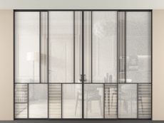 Перегородка Mosaic внутри проёма скрытое крепление в потолок 4 створки