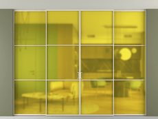 Перегородка Formato внутри проёма четырёхстворчатая со скрытым креплением в потолок