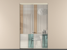 Перегородка Mosaic внутри проёма 2 створки