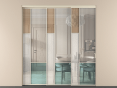 Перегородка Mosaic внутри проёма телескопик синхро 2