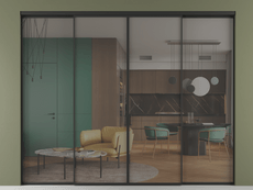 Перегородка Formato внутри проёма 4 створки