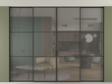 Перегородка Формато внутри проёма скрытое крепление в потолок 4 створки