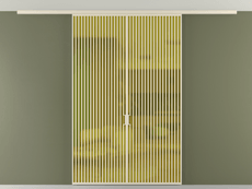 Перегородка Formato вдоль стены на потолок 2 створки