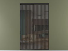 Перегородка Formato внутри проёма 2 створки